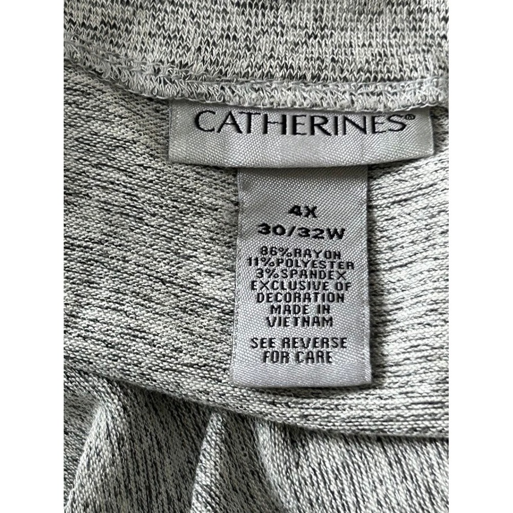 Catherines 4X (30/32W) Top NWT Gray Purple 3/4 Sleeve - Picture 5 of 5
